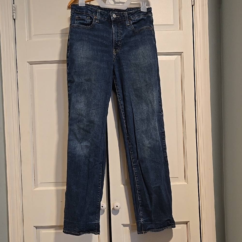 Old Navy Women's Medium Blue Straight-Leg Jeans